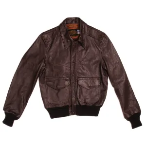 VINTAGE SCHOTT LEATHER JACKET TYPE A-2 SIZE 38 MADE IN USA 1980s