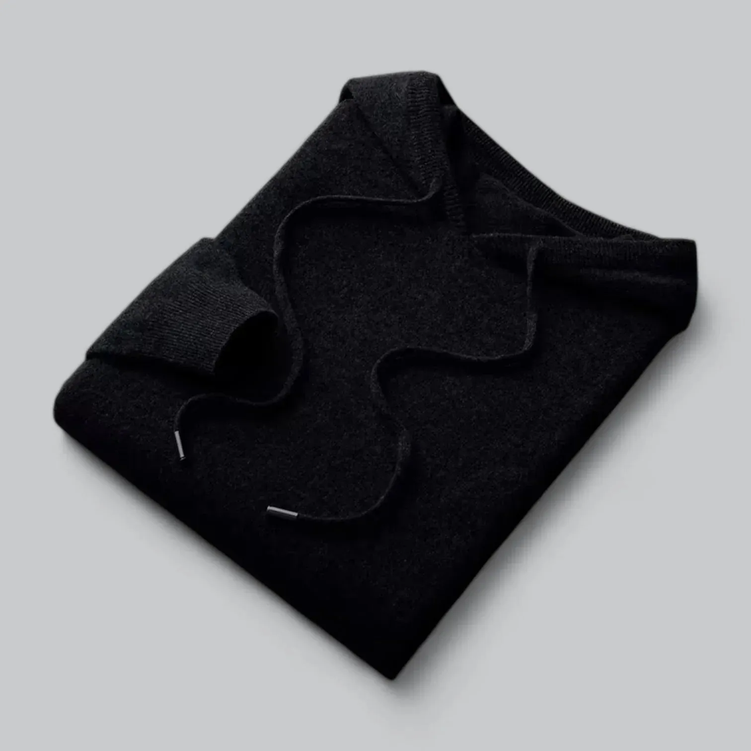 Warm Men's Wool Hoodie with Classic Fit and Clean Design