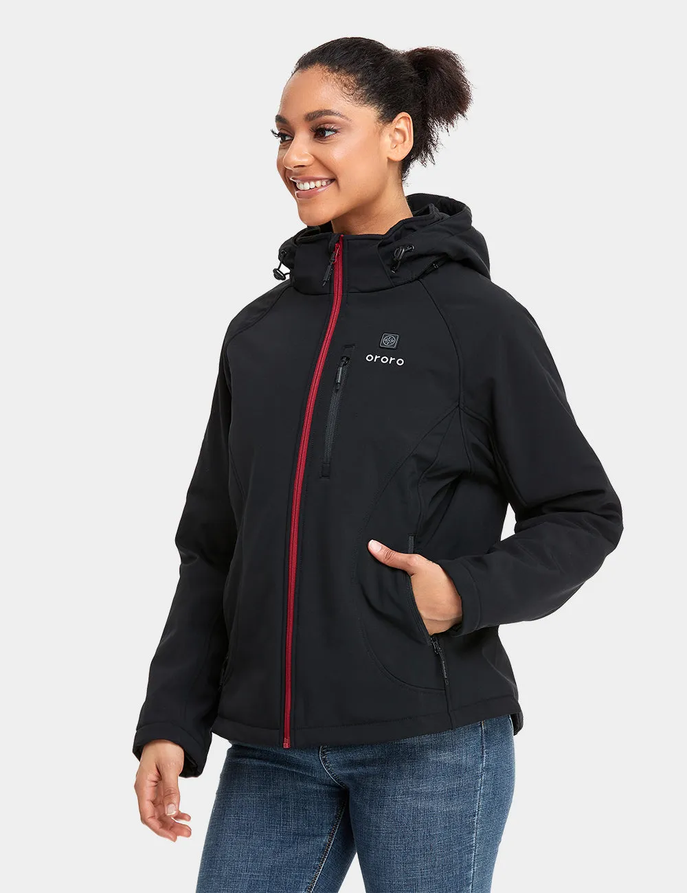 Women's Heated Jacket (4 Heating Zones) - Sharkskin Grey / Black