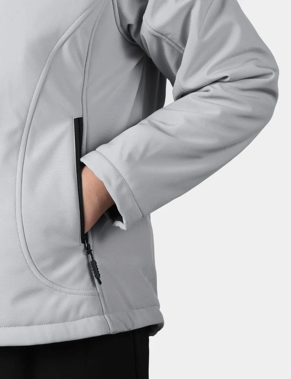 Women's Heated Jacket (4 Heating Zones) - Sharkskin Grey / Black