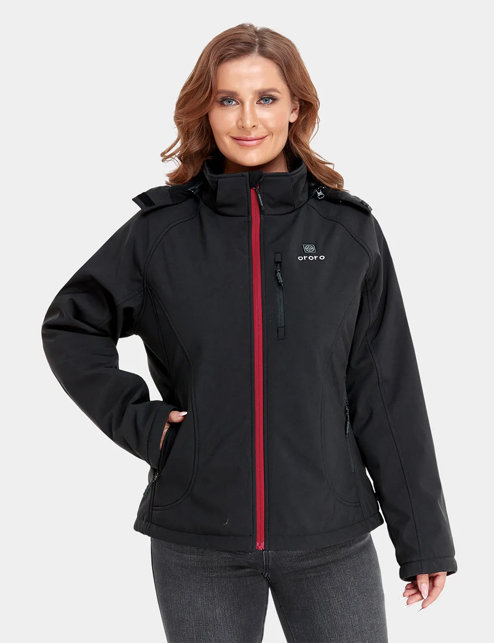 Women's Heated Jacket (4 Heating Zones) - Sharkskin Grey / Black
