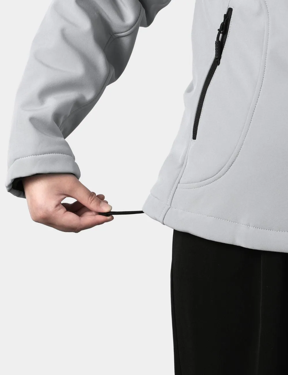 Women's Heated Jacket (4 Heating Zones) - Sharkskin Grey / Black