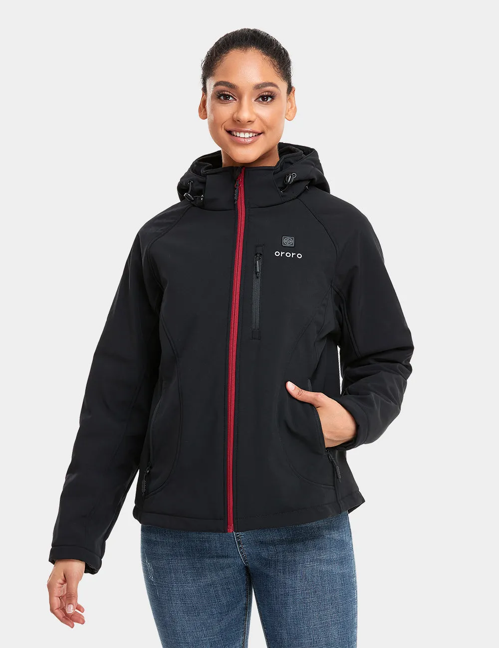 Women's Heated Jacket (4 Heating Zones) - Sharkskin Grey / Black